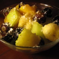 Chamomile, Honey, and Pear Glazed Fruit Salad recipe