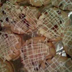 Bells & Holly Lattice Cookies: Cranberry, White Chocolate, Orange, & Ginger recipe