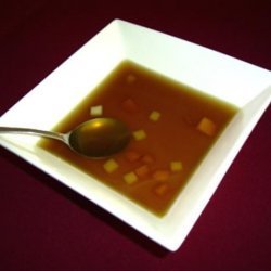Light Beef Consommé With Diced Vegetables recipe