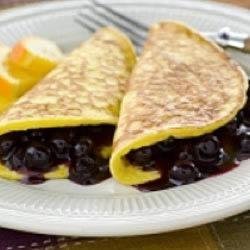 Blueberry Fold Over Pancakes recipe