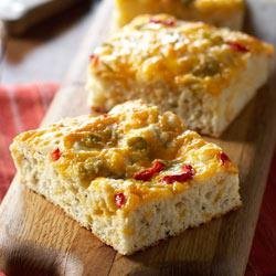 Bacon, Herb and Cheese Snack Bread recipe