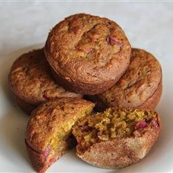 Healthy Pumpkin Cranberry Muffins recipe