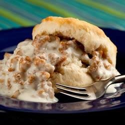Easy Sausage Gravy and Biscuits recipe