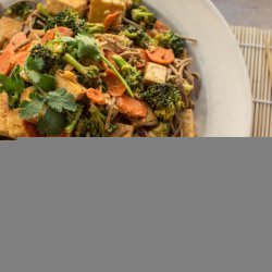 Broccoli and Tofu with Spicy Peanut Sauce recipe