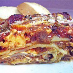 Cheese Steak-Yumm Lasagna With the Works! recipe