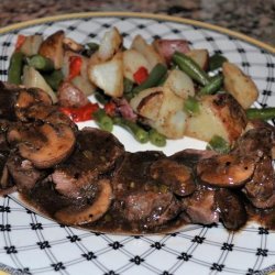Flank Steak With Mushroom Wine Sauce recipe