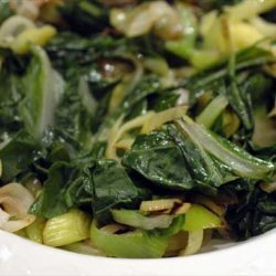 Leeks With Greens recipe
