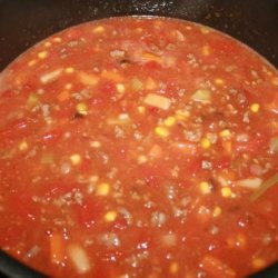 Spicy Vegetable Beef Chili Soup recipe