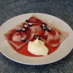 Jack's Three Berry Ravioli With Berry Compote recipe