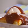 Apple Turnovers with Caramel Sauce and Ice Cream (Anne Thornton) recipe