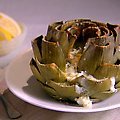 Baked Artichokes with Gorgonzola and Herbs (Giada De Laurentiis) recipe