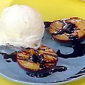 Balsamic Glazed Grilled Plums with Vanilla Ice Cream (Rachael Ray) recipe