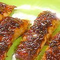 Barbecued Salmon with Grilled Romaine and Citrus Vinaigrette (Rachael Ray) recipe