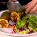 Beef and Bulgur-Stuffed Zucchini (Ellie Krieger) recipe