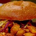 Bourbon BBQ Pulled Chicken Sandwiches and Green Apple Slaw (Rachael Ray) recipe