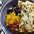 Chicken Enchiladas with Roasted Tomatillo Chile Salsa (Tyler Florence) recipe