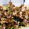 Chicken Satay with Grilled Vegetable Couscous (Sandra Lee) recipe