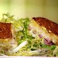 Croque Monsieur Style Monte Cristo Croutons with Frisee Salad and Shallot Vinaigrette (Rachael Ray) recipe