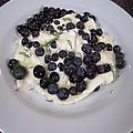 Egg White Omelet with Blueberries and Creme Fraiche recipe