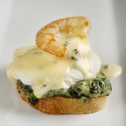 Eggs Benedict with Canadian Bacon and Spinach (Tyler Florence) recipe