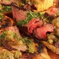 Flank Steak Crostini with Chimichurri and Vidalia Relish (Bobby Flay) recipe