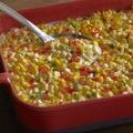 Fresh Corn Casserole with Red Bell Peppers and Jalapenos (Ree Drummond) recipe