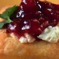 Goat Cheese Squares with Raspberry Chile Chutney (Marcela Valladolid) recipe