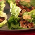 Grilled Chicken Lettuce Wraps with Sesame Miso Sauce recipe