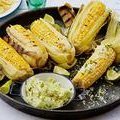 Grilled Corn on the Cob with Garlic Butter, Fresh Lime and Cotija Cheese (Bobby Flay) recipe