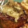 Grilled Filet with Blue Cheese Butter (Bobby Flay) recipe