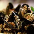 Grilled Mussels with Herbed Bread Crumbs (Alexandra Guarnaschelli) recipe