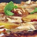 Grilled Peach and Cajeta Pizza with Toasted Almonds (Bobby Flay) recipe