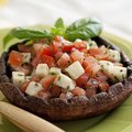 Grilled Portobello Mushrooms with Tomatoes and Fresh Mozzarella (Giada De Laurentiis) recipe