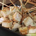 Grilled Swordfish Skewers with Coconut, Key Lime and Green Chile Sauce (Bobby Flay) recipe