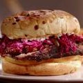 Jewish Brisket Sandwich with Smoked Mozzarella and Red Cabbage Slaw (Jeff Mauro) recipe