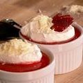 Justin's Favorite Pudding with Strawberry Sauce (Aaron McCargo, Jr.) recipe