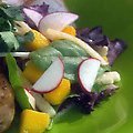 Mango, Jicama and Radish Salad with Peanut Dressing (Ingrid Hoffmann) recipe