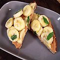 Peanut Butter and Lemon-Mint Banana Toast recipe