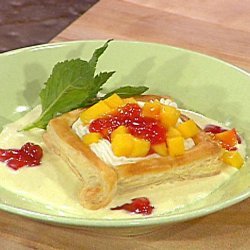 Puff Pastry Shells with Cream Cheese, Guava Jelly and Ginger Creme Anglaise (Emeril Lagasse) recipe