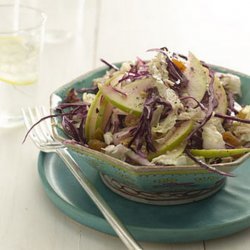 Red Cabbage and Apple Salad with Ginger Vinaigrette recipe