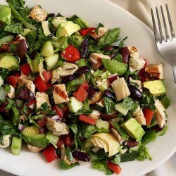 Chopped Greek Salad with Chicken recipe