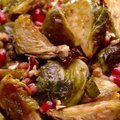 Roasted Brussels Sprouts with Pomegranates and Vanilla-Pecan Butter (Bobby Flay) recipe