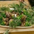 Rosemary Skewers of Shiitake Mushroom, Broccoli and Garlic Cloves (Michael Chiarello) recipe