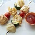 Saucy BBQ Seafood Skewers with Not-So Secret BBQ Sauce recipe