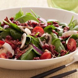 Super Food Spinach Salad with Pomegranate-Glazed Walnuts (Food Network Kitchens) recipe