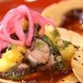Tamarind Glazed Duck Tacos with Grilled Pineapple Relish and Pickled Onions (Bobby Flay) recipe
