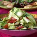 Zucchini Ribbon Salad with Lime Juice, Red Chile and Peanuts (Aarti Sequeira) recipe