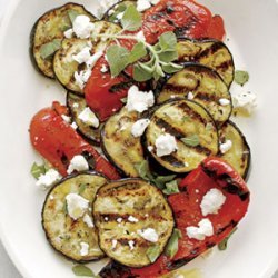 Grilled Eggplant And Red Peppers recipe