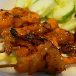 Grilled Chicken Sate With Peanut Sauce recipe