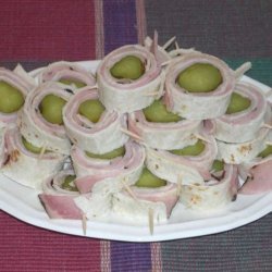 Pickle Ham Roll-up Appetizers recipe